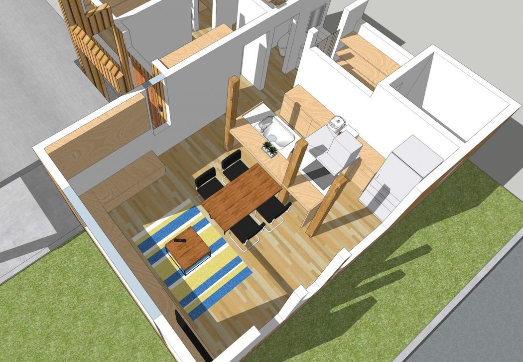 設計事務所の仕事『3Dパース作成・空間検討』‐case.S邸‐