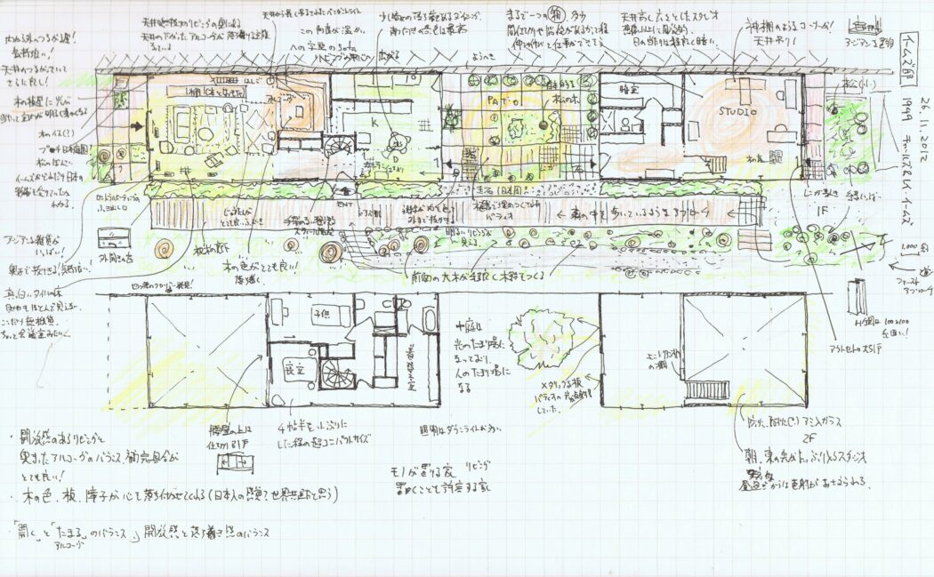 【WJD-建築スケッチ08】アメリカ西海岸編「サークルギャラリー、シンドラー邸、イームズ邸。」