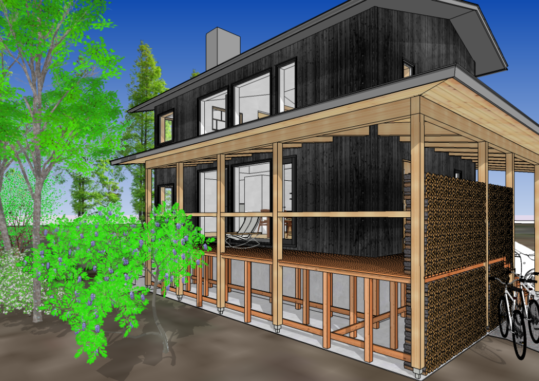 【蓼科】3Dパース紹介『自然と暮らす幅広デッキのある家。』－多様な住の選択、これからの住の在り方－