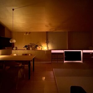 【秘訣】照明計画『心地良い夜の作り方。』－全体照明と局所照明の活用－case.自邸-森のエスネル
