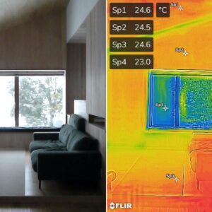 【秘訣】真冬の超高断熱『室温-サーモ-快適性。』暖かい家－エスネル式換気空調設計の効果。case.自邸